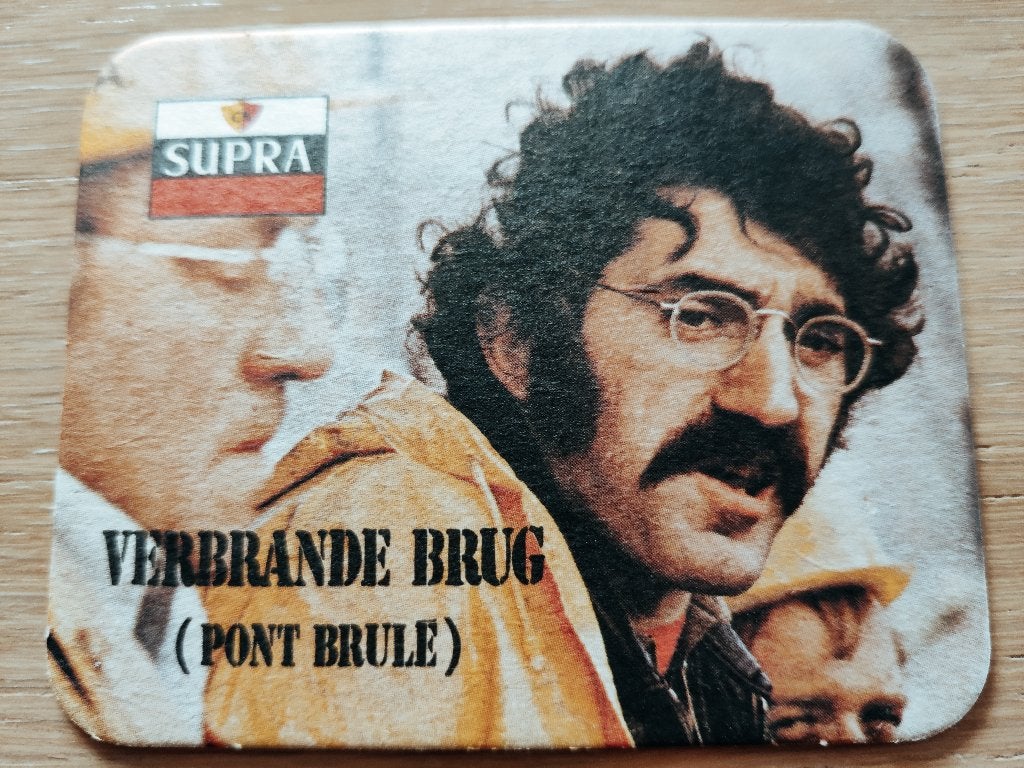 Bierviltje Supra (Verbrande brug), Verzamelen, Biermerken, Ophalen of Verzenden, Zo goed als nieuw, Viltje(s), Overige merken