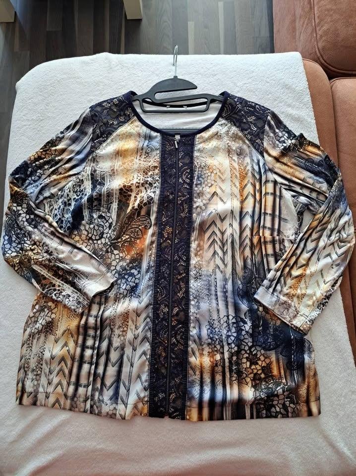 Sommermann blouse/jasje mt 46, Kleding | Dames, Grote Maten, Ophalen of Verzenden, Zo goed als nieuw, Jasje of Colbert, Meerkleurig
