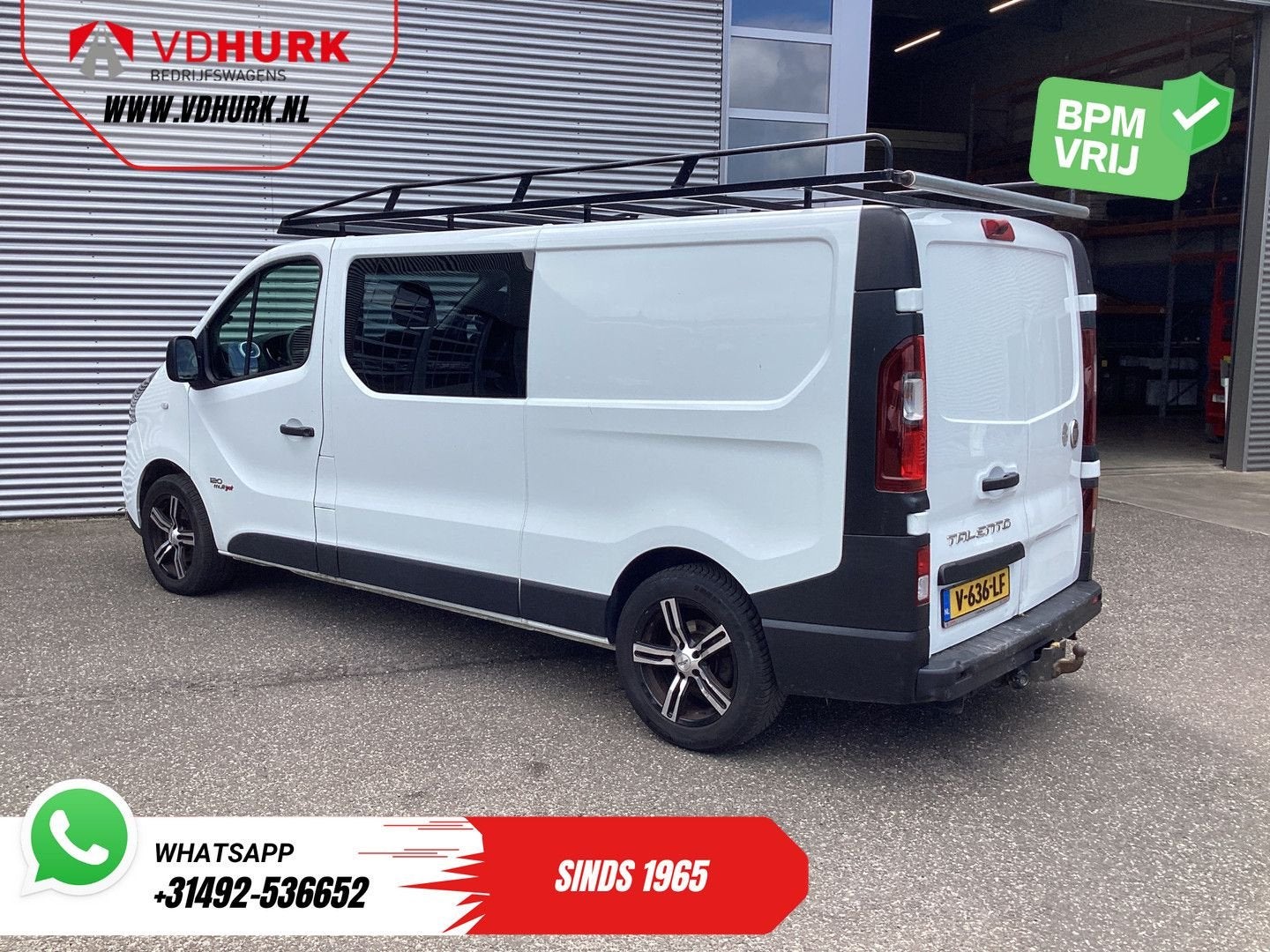 Fiat Talento 1.6 MJ 125 pk L2 DC Dubbel Cabine EXPORT ONLY A, Auto's, 174 g/km, Wit, Bedrijf, Parkeersensor