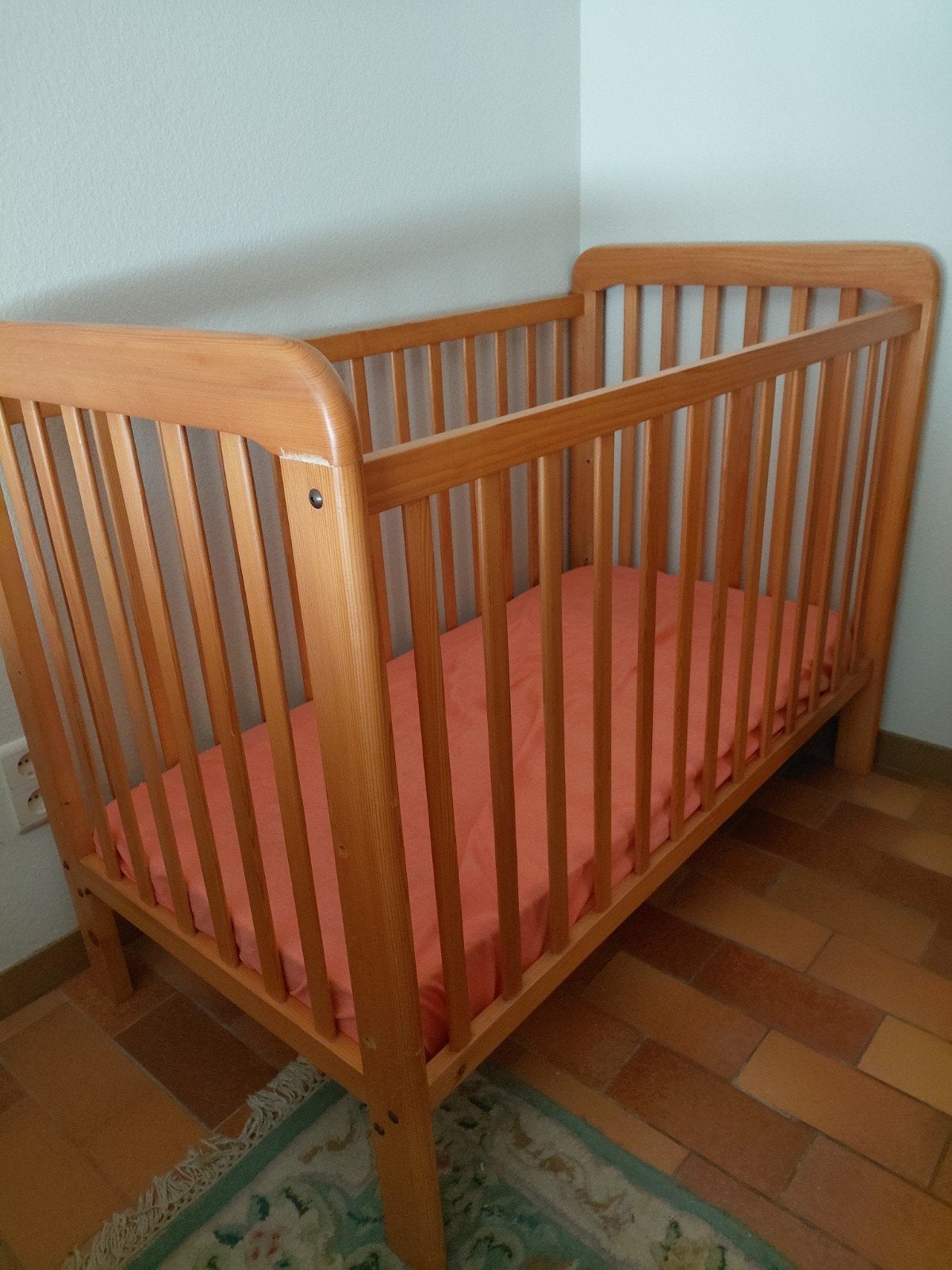 Kinderbedje 65 x 125 cm in de hoogte verstelbaar, Ophalen