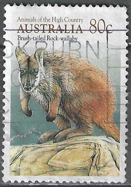 Australie 1990 - Yvert 1150 - Faune des hautes terres (ST), Envoi, Affranchi