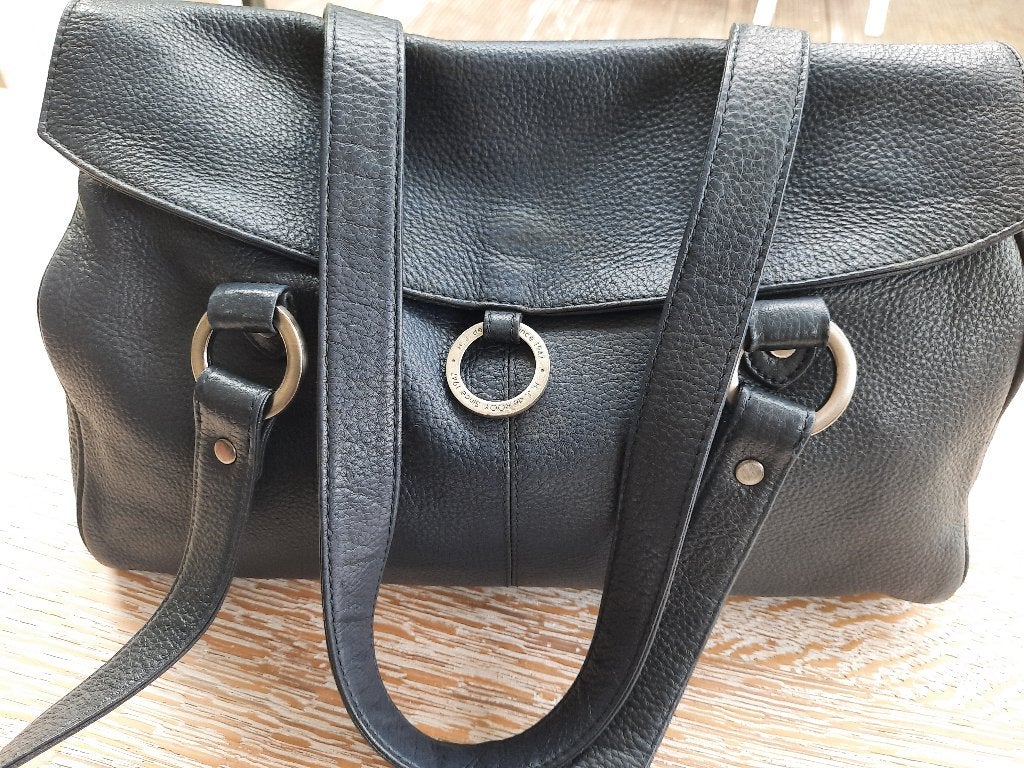 Royale mooie schoudertas H.J de ROOY, Bijoux, Sacs & Beauté, Autres marques, Cuir, Comme neuf, Bleu