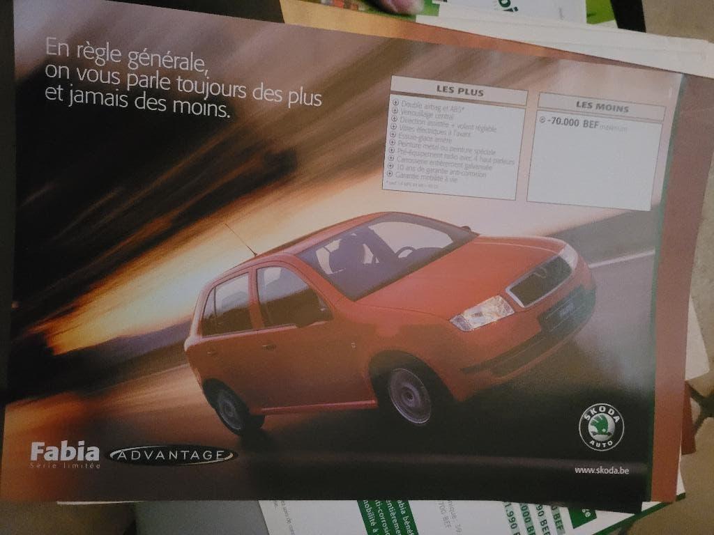 Brochure Škoda Fabia Advantage 2000 (Ancienne Concession), Enlèvement, Comme neuf