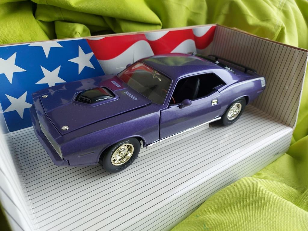 1970 Plymouth Hemi Cuda ERTL, Hobby & Loisirs créatifs, Voitures miniatures | 1:18, Enlèvement ou Envoi, ERTL