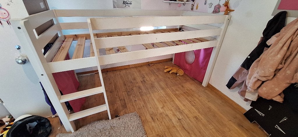 Lit enfant ikea blanc surélevé, Ophalen, 85 tot 100 cm, Hoogslaper of Stapelbed, Gebruikt