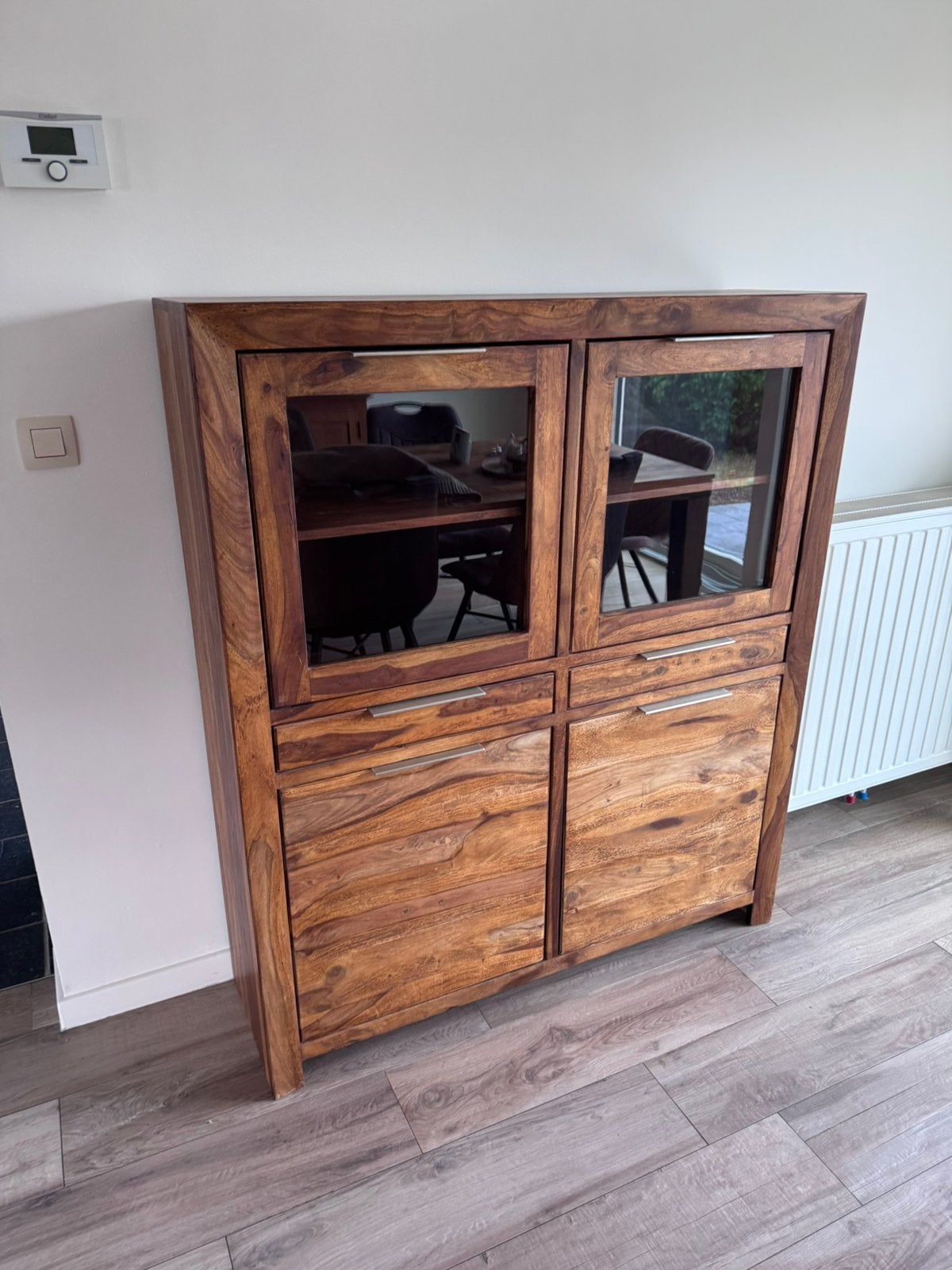 buffet (180 cm x 140 cm x 40 cm), Maison & Meubles, Teck, 25 à 50 cm, Landelijk modern, 150 à 200 cm