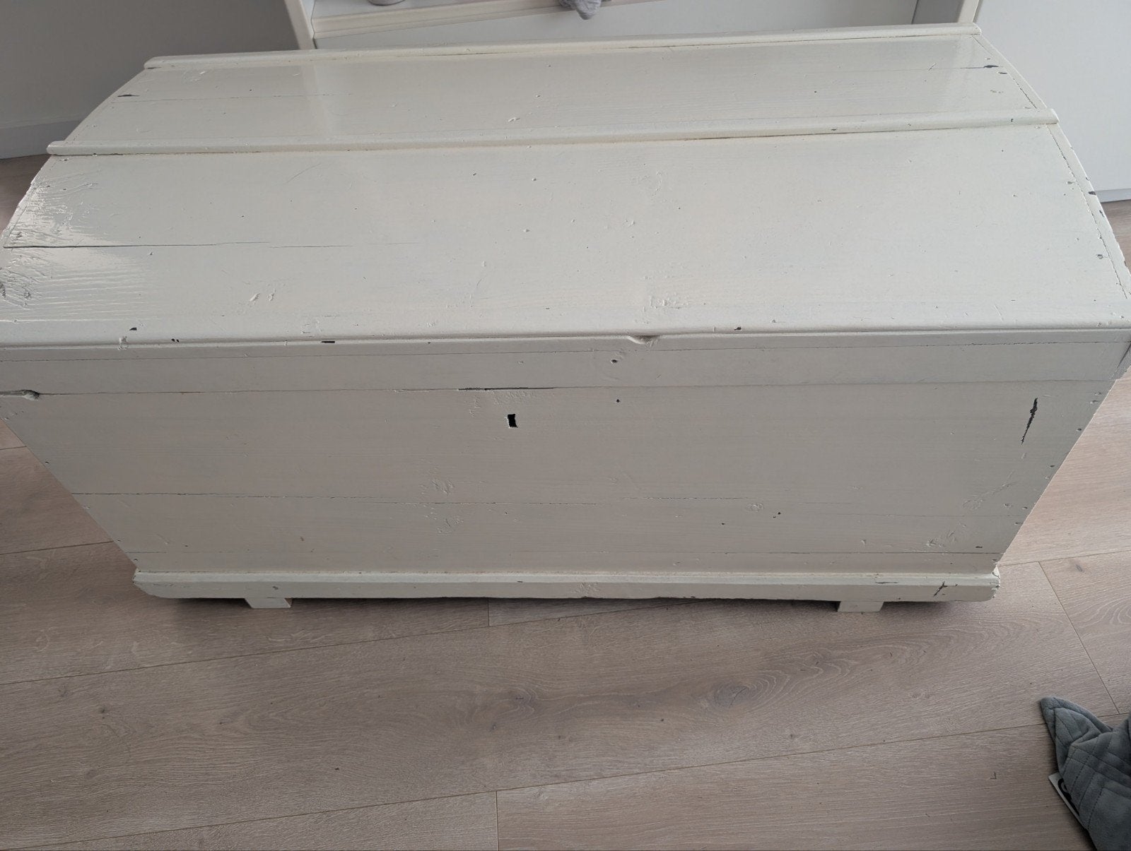 Landelijke witte opbergkist / speelgoedkist (Hout), Huis en Inrichting, Woonaccessoires | Kisten, Ophalen