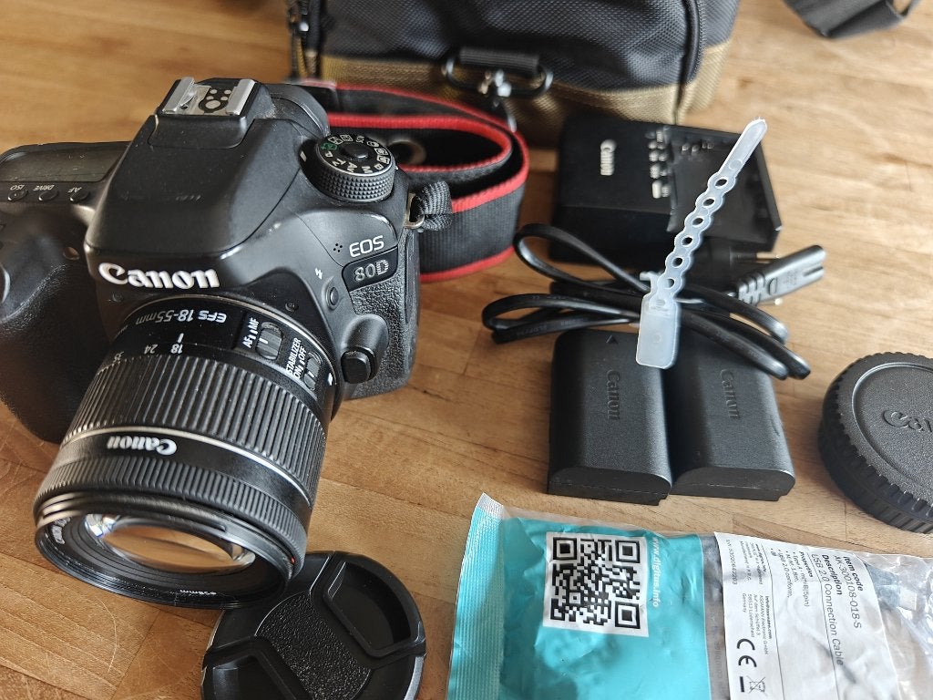 Canon EOS 80D met lens en accessoires, Gebruikt, Spiegelreflex, Canon, Ophalen of Verzenden