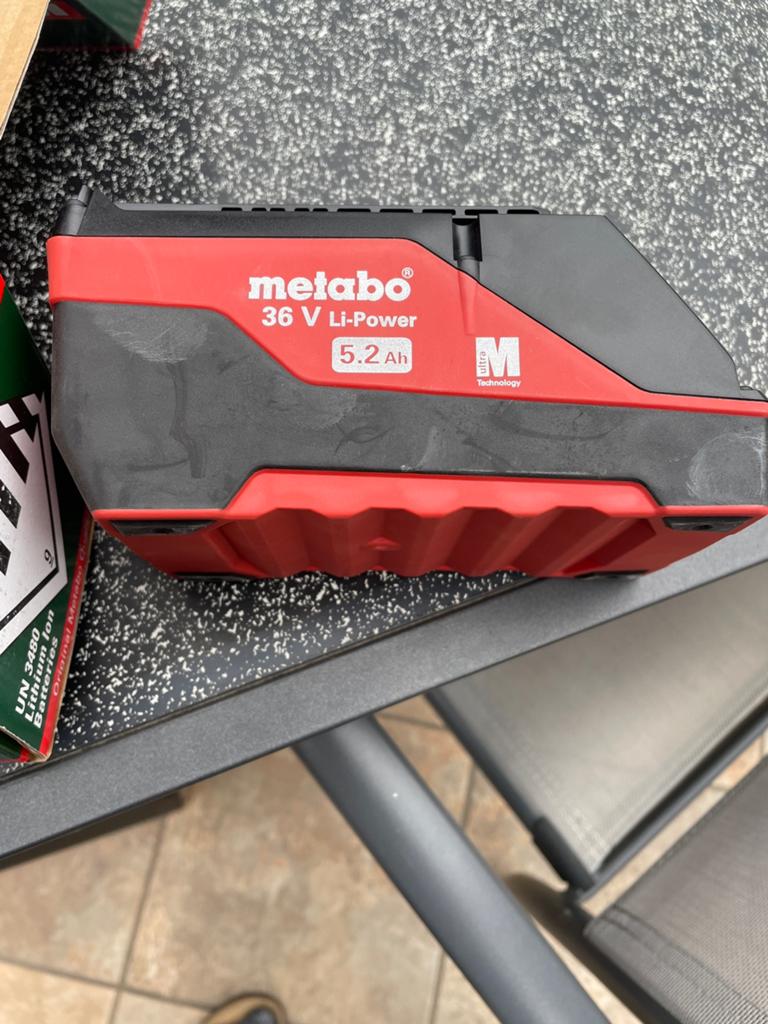 Batterie 36v 5,2 ah pour machine Metabo, Enlèvement, Neuf