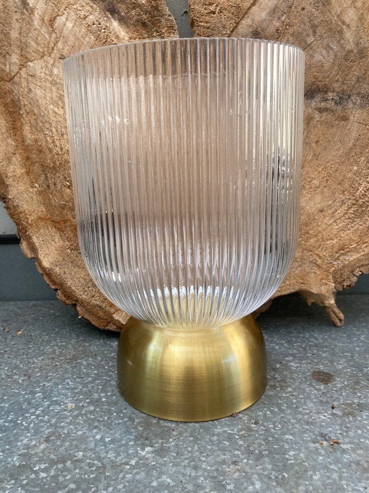 WINDLICHT LOIS (24 CM) HELDER GOLD RIVERDALE NIEUW, Huis en Inrichting, Woonaccessoires | Kandelaars en Kaarsen, Nieuw, Ophalen of Verzenden