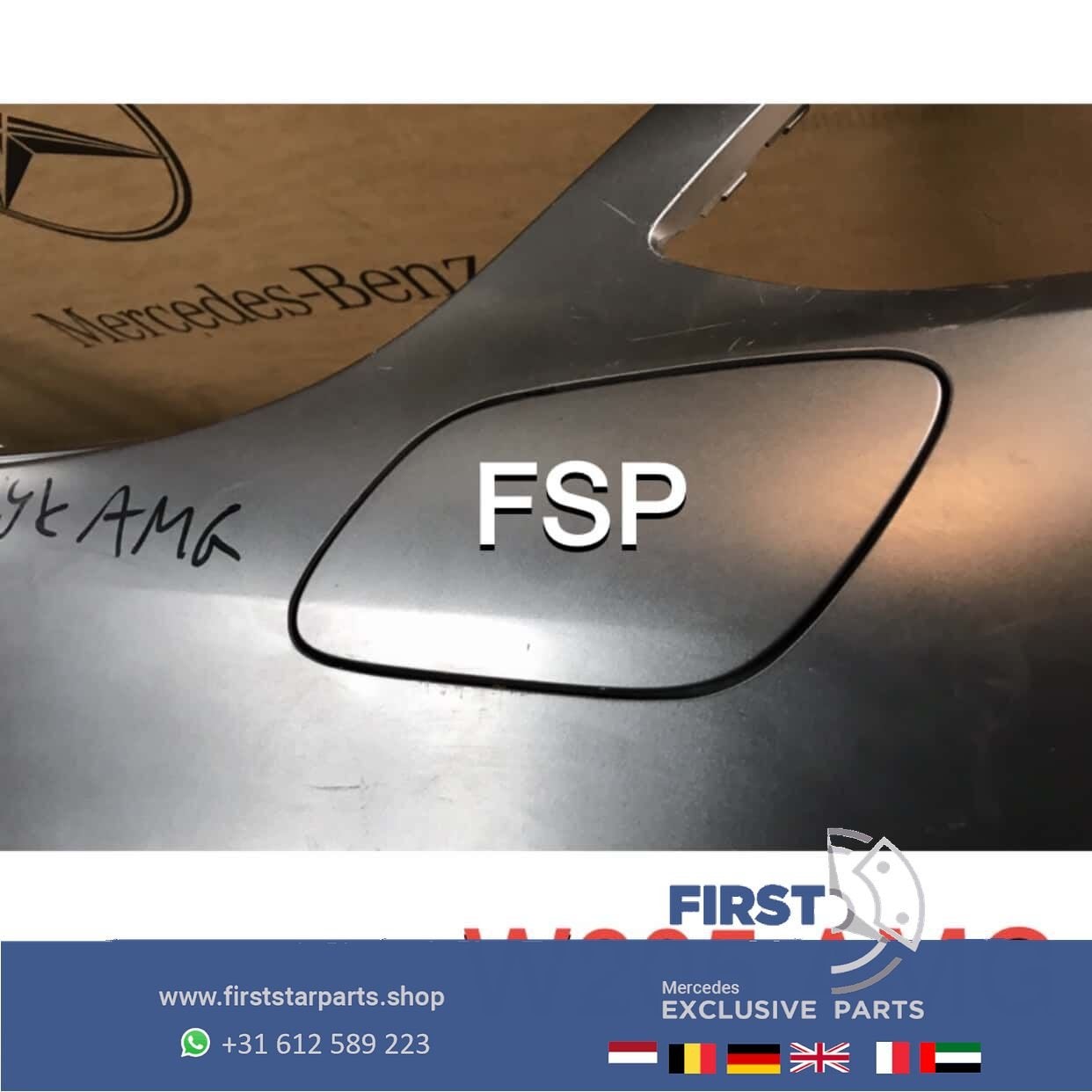 W205 S205 HYBRID EQ AMG ACHTERBUMPER ZWART WIT GRIJS Mercede, Gebruikt, -, Ophalen of Verzenden, Achter