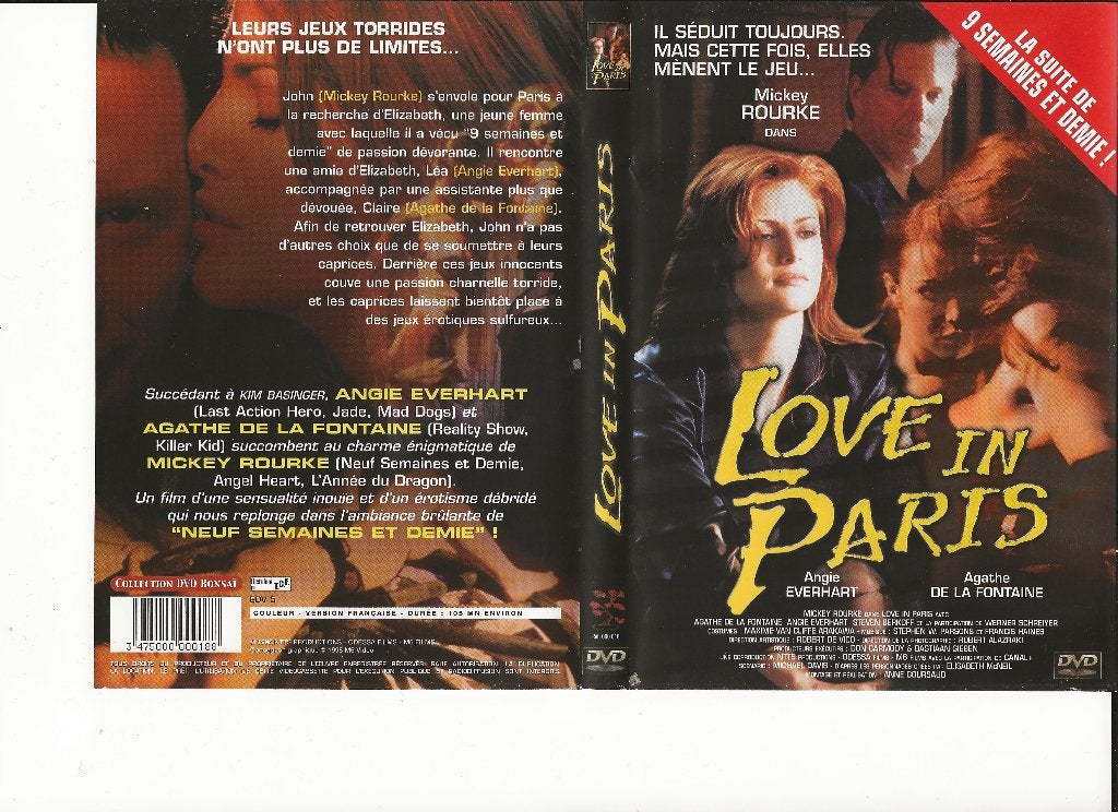 Love in Paris - Mickey ROURKE, À partir de 16 ans, Envoi, Comme neuf, Autres genres