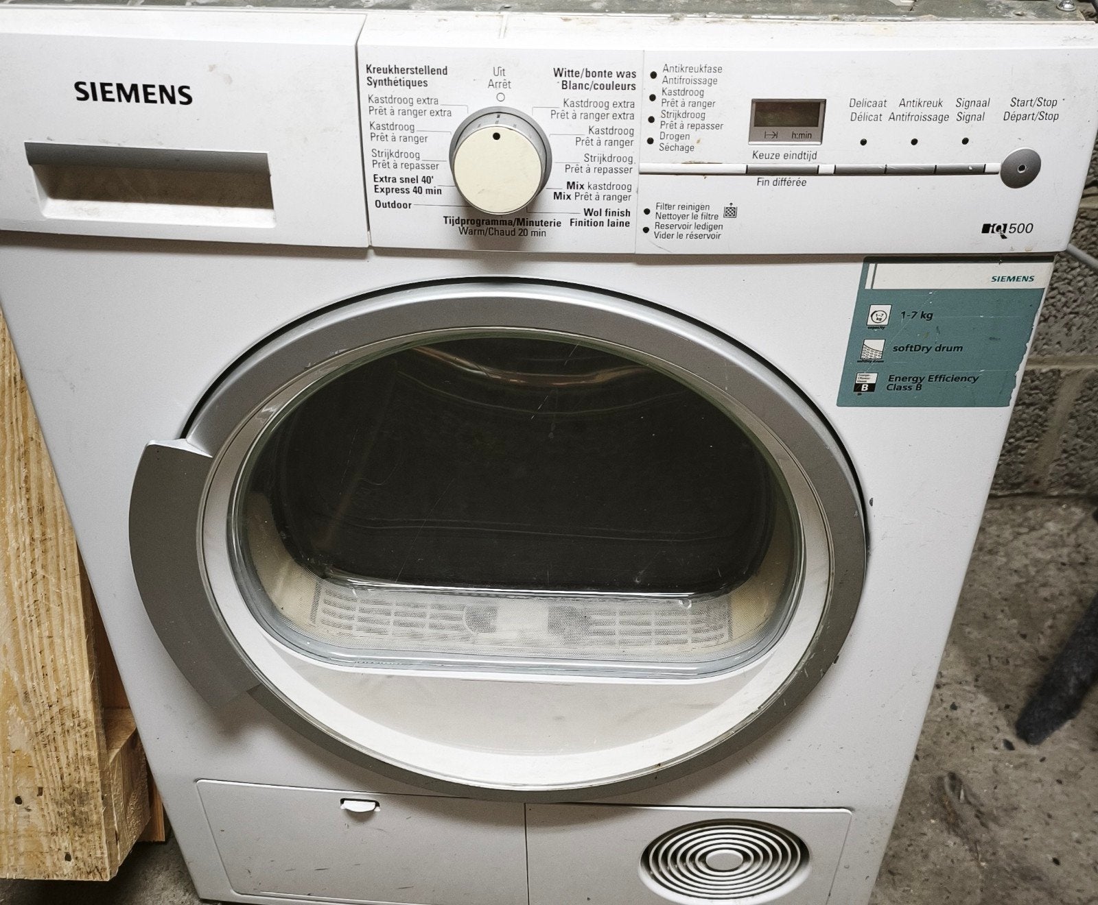Sèche-linge siemens IQ500 en panne ( courroie a remplacer), Ophalen, 6 tot 8 kg, Gebruikt, Voorlader