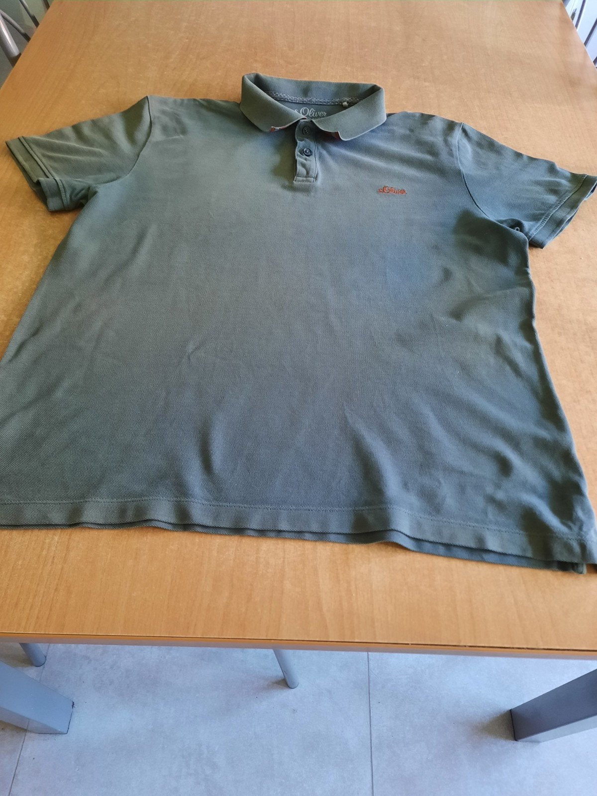 Kaki groen poloshirt maat L, Ophalen, Maat 52/54 (L), Groen