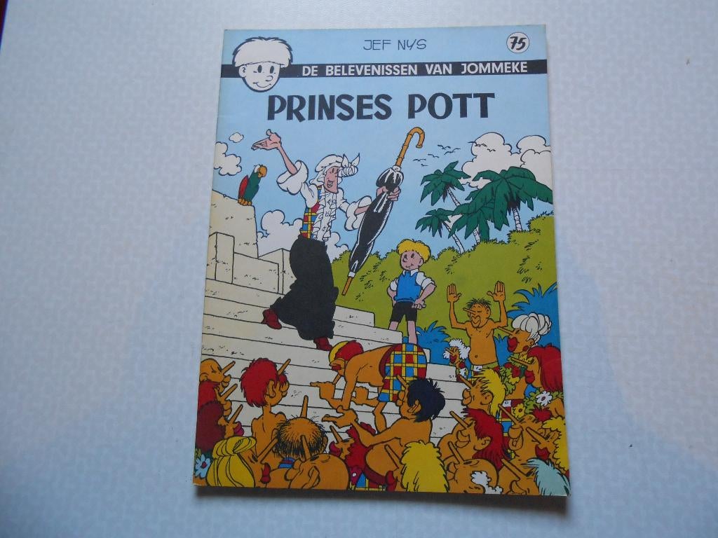 Jommeke 75 Prinses Pott 1976 1 ste druk., Enlèvement ou Envoi, Une BD, Jef  Nys, Comme neuf
