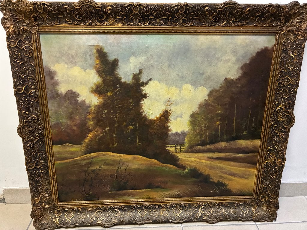 Oud schilderij, Ophalen, Klassiek, Bijzondere lijst, Landschap