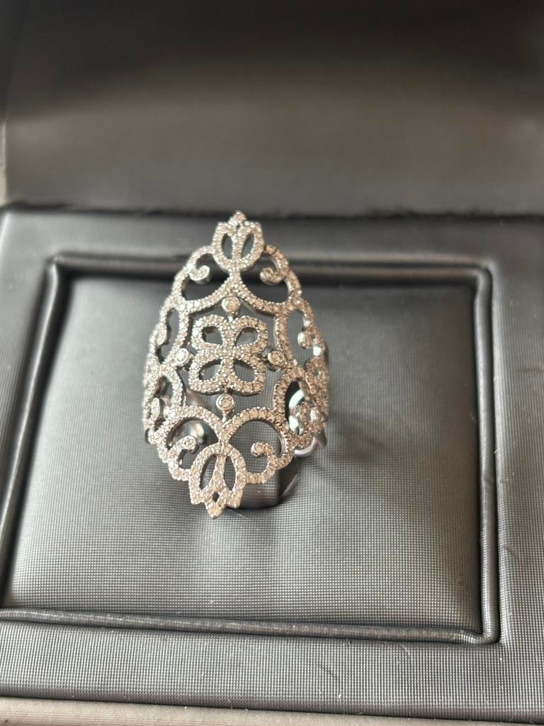 Bague Messika Eden or blanc, Neuf, Or, Blanc, 20 ou plus grands