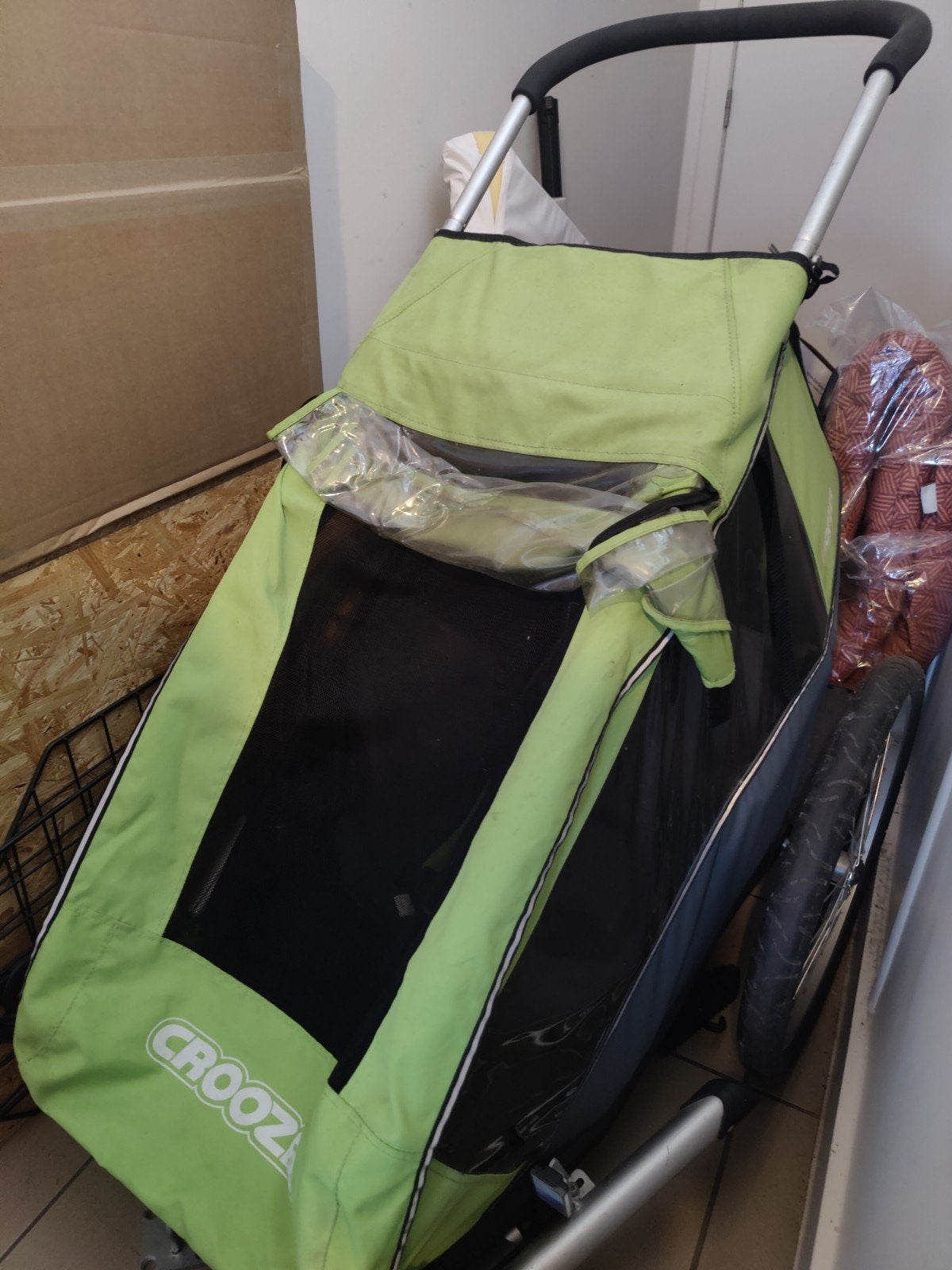 Fietskar Croozer groen 1-plek, Vélos & Vélomoteurs, 20 à 40 kg, Croozer, Enlèvement, Utilisé