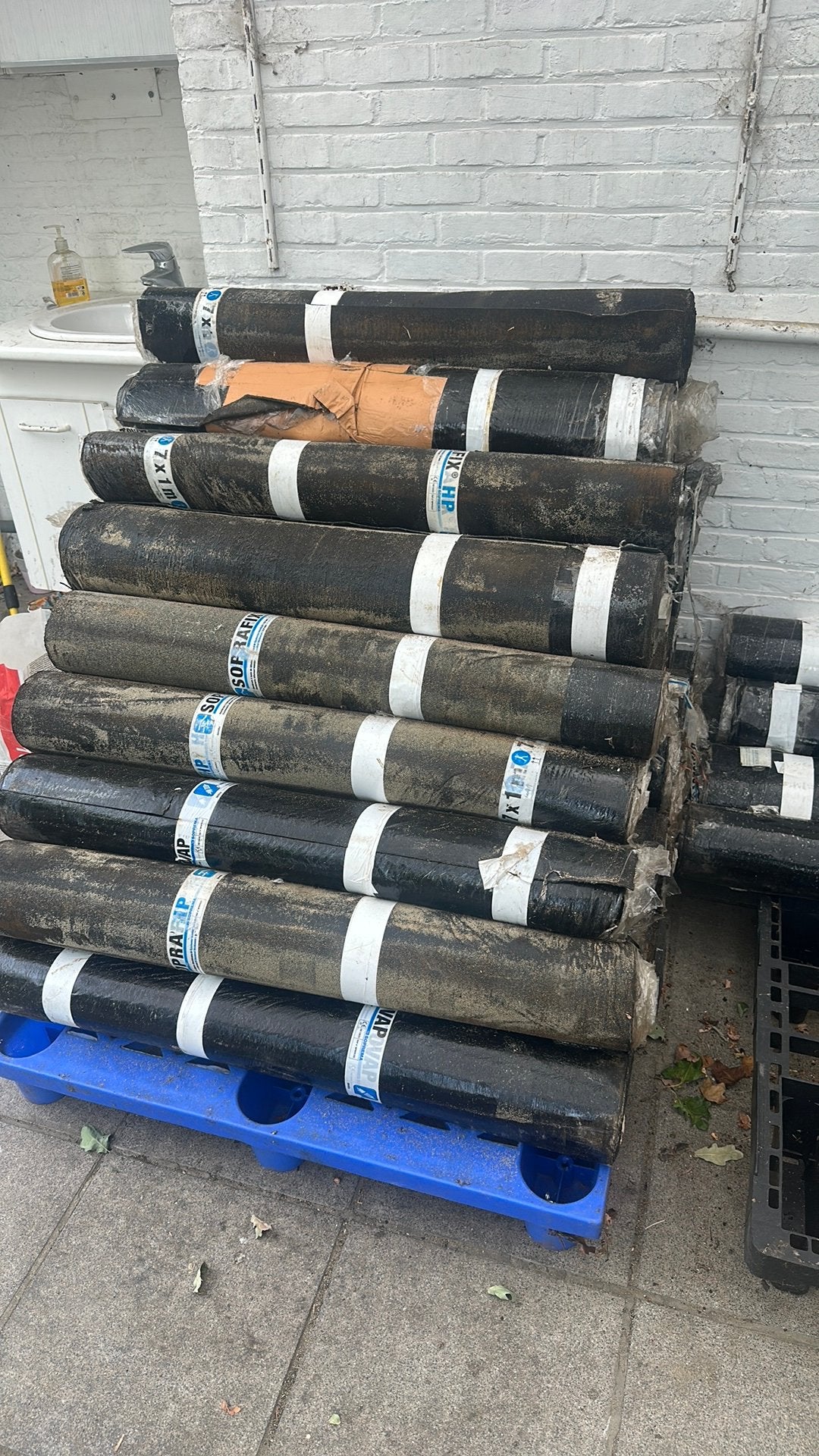 Roofing verschillende maten per rol/prijs, Ophalen