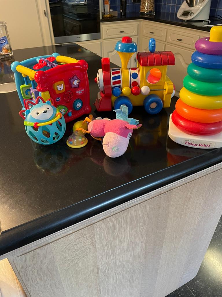 Vtech kubus,trein....... in prima staat, Kinderen en Baby's, Ophalen, Zo goed als nieuw