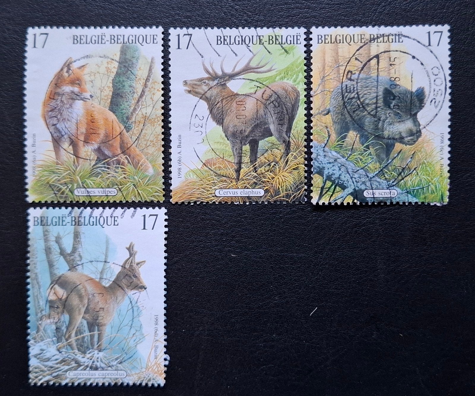 Belgique : COB 2748/51 (●) Nature 1998., Avec timbre, Enlèvement ou Envoi, Sans gomme, Affranchi