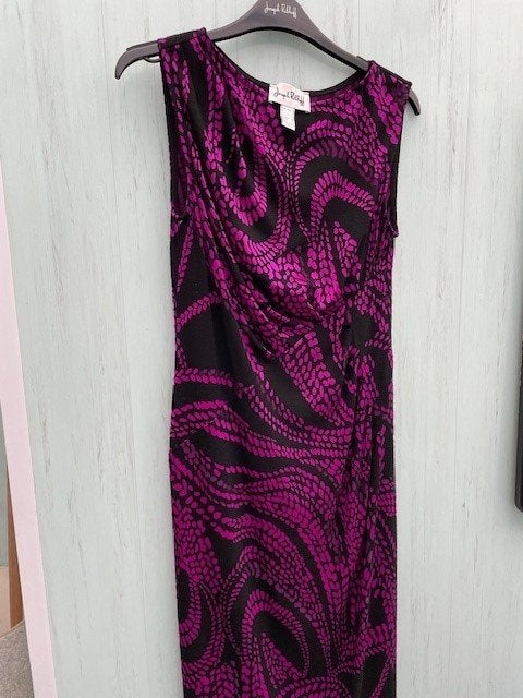 Prachtige jurk paars zwart taille 38 Joseph Ribkoff, Kleding | Dames, Ophalen, Paars