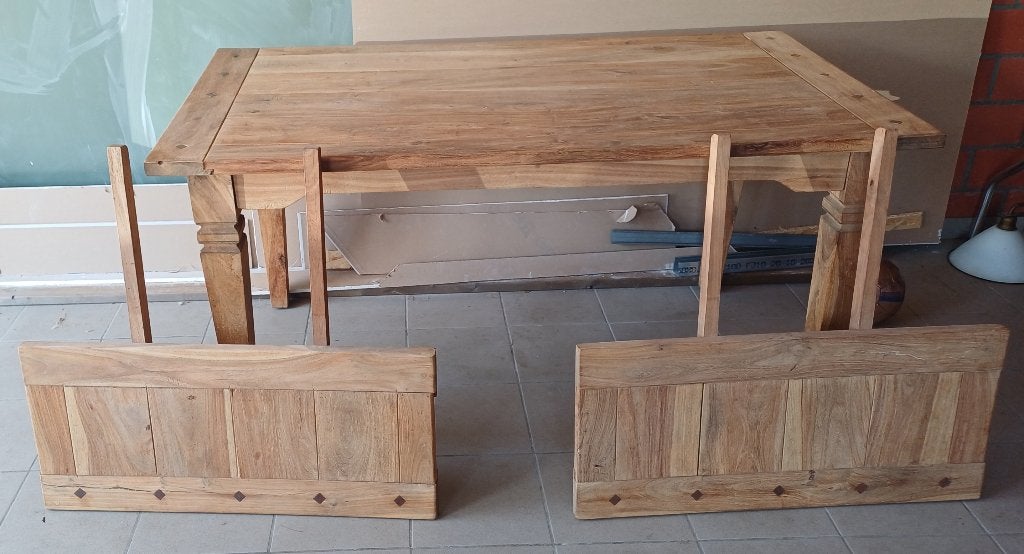Eiken eettafel, Maison & Meubles, Tables | Tables à manger, Utilisé, 50 à 100 cm, 100 à 150 cm, Cinq personnes ou plus, Rectangulaire