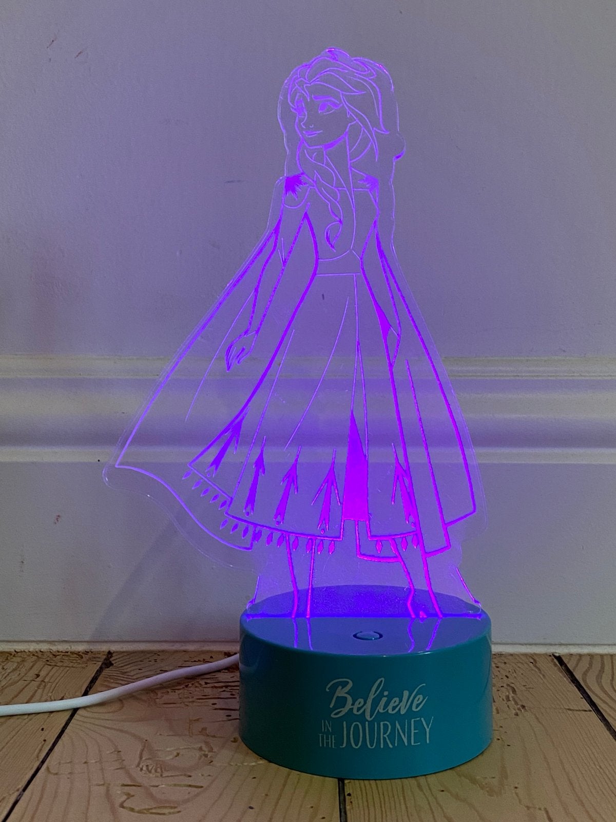 Lampe/veilleuse LED 3D Disney Frozen Elsa — Multicolore, Maison & Meubles, Enlèvement ou Envoi, Comme neuf