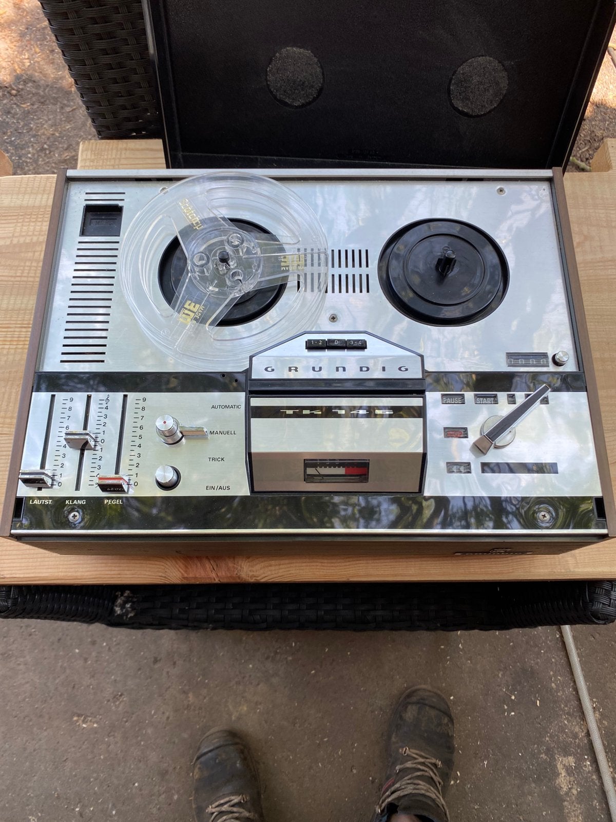 Grundig bandopnemer, Audio, Tv en Foto, Bandrecorder, Ophalen, Defecte bandrecorder, Met stofkap
