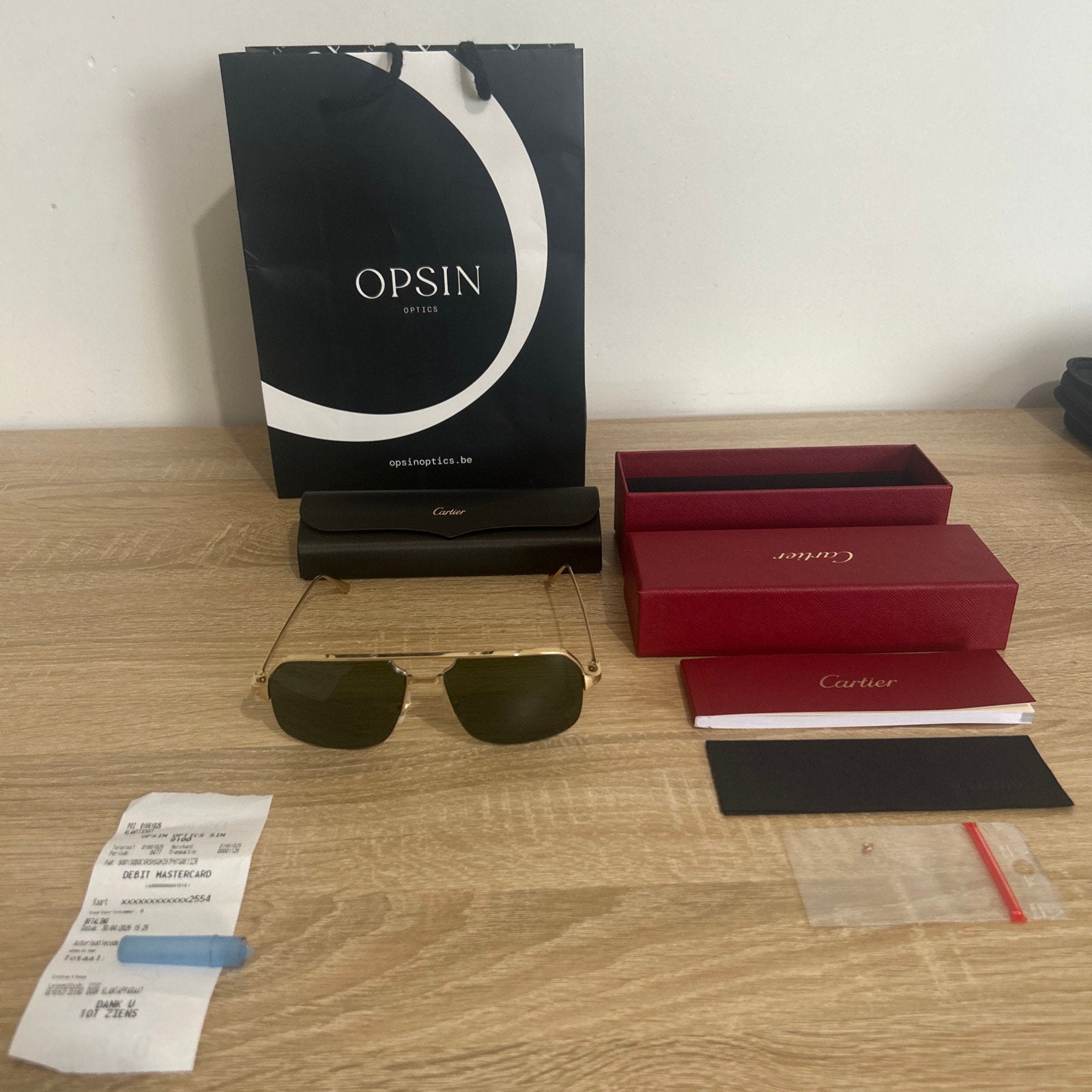 Cartier santos bril nooit gedragen 100% origineel, Verzenden, Zo goed als nieuw, Bril