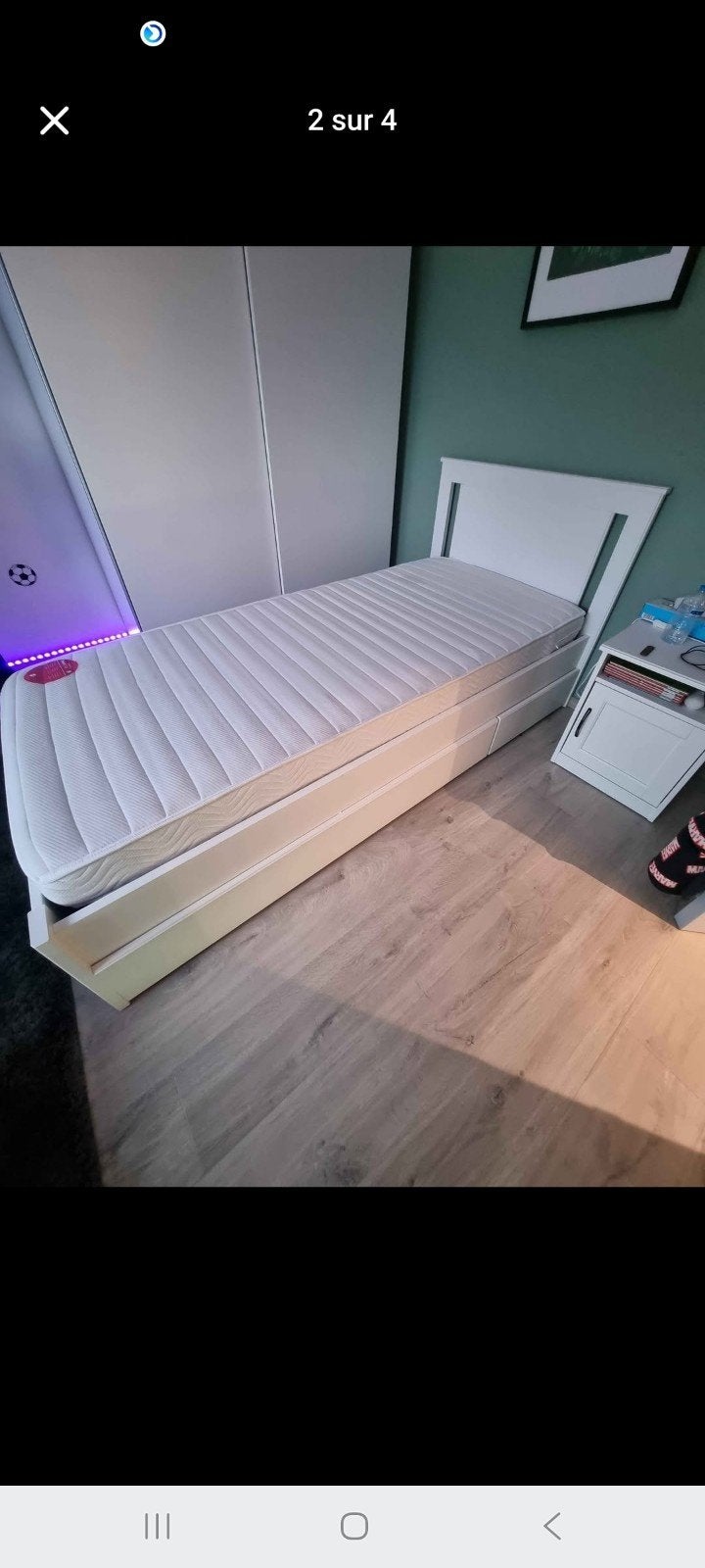 Lit complet matelas et sommier ne viennent pas d'Ikea, Enlèvement