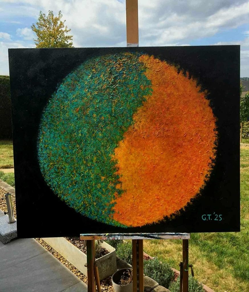 Abstract acrylschilderij, Ophalen of Verzenden