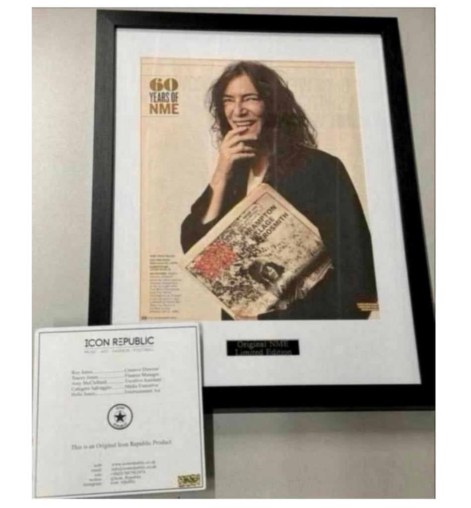Patti Smith Original NME 2012-60 Year Edition + Certificaat, Ophalen of Verzenden, Nieuw, Poster, Artwork of Schilderij