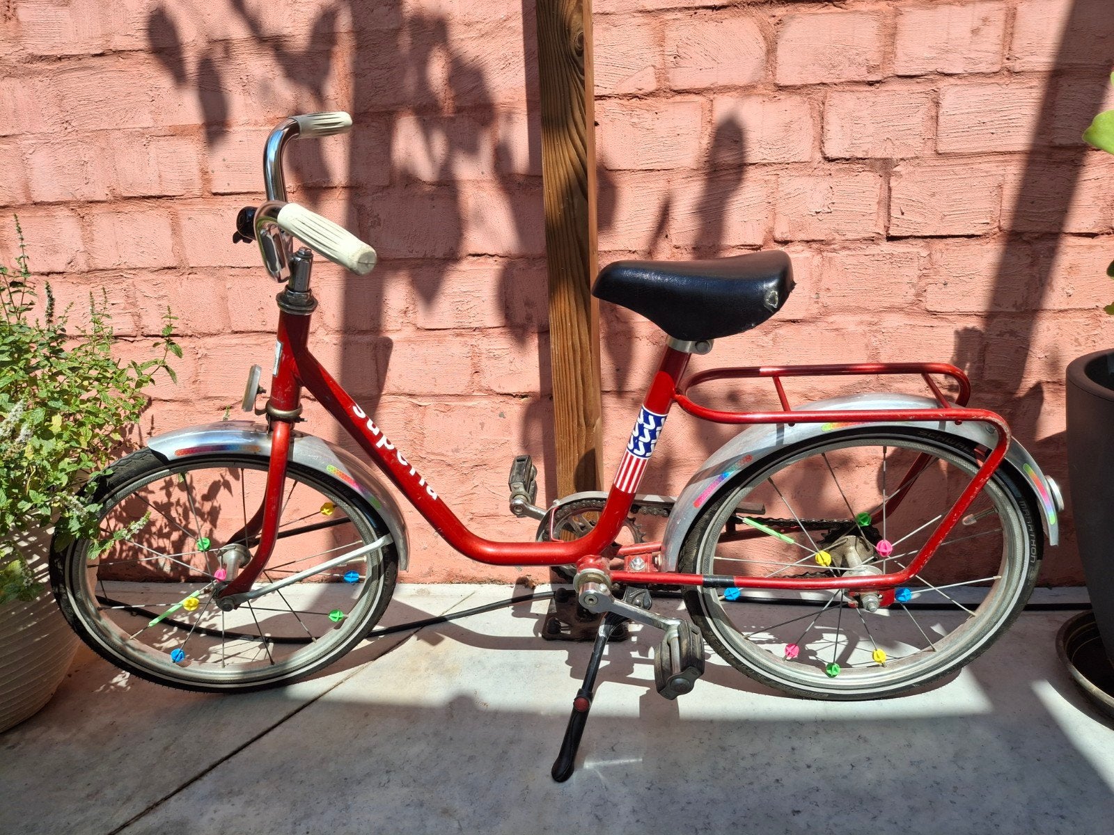 retro meisjesfiets superia 16inch, Fietsen en Brommers, Ophalen, Terugtraprem, Gebruikt, Superia