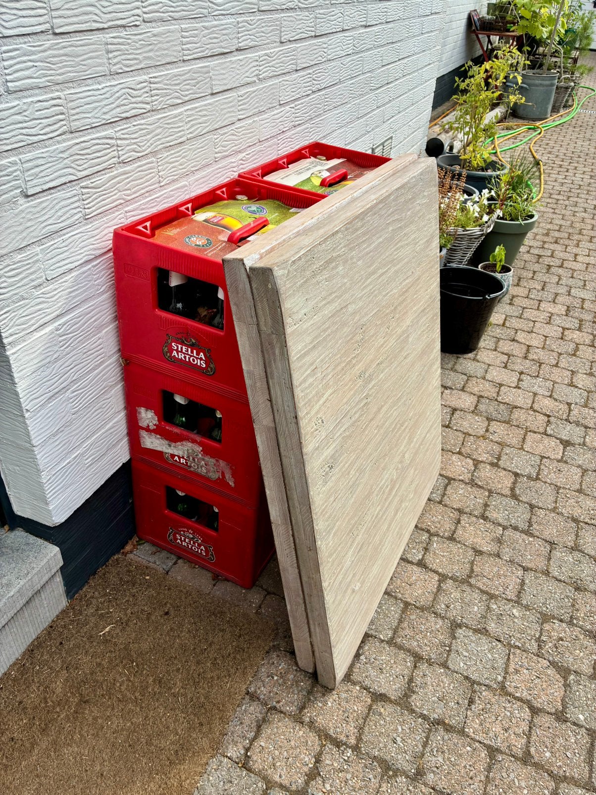 Tafelbladen zwaar hout (70 x 80cm) 7 st., Huis en Inrichting, Ophalen, Zo goed als nieuw