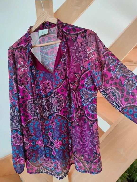 Prachtige blouse Terra Di Siena. 1 maat kan voor 36/38/40, Taille 38/40 (M), Rose, Comme neuf, Terra di Siena