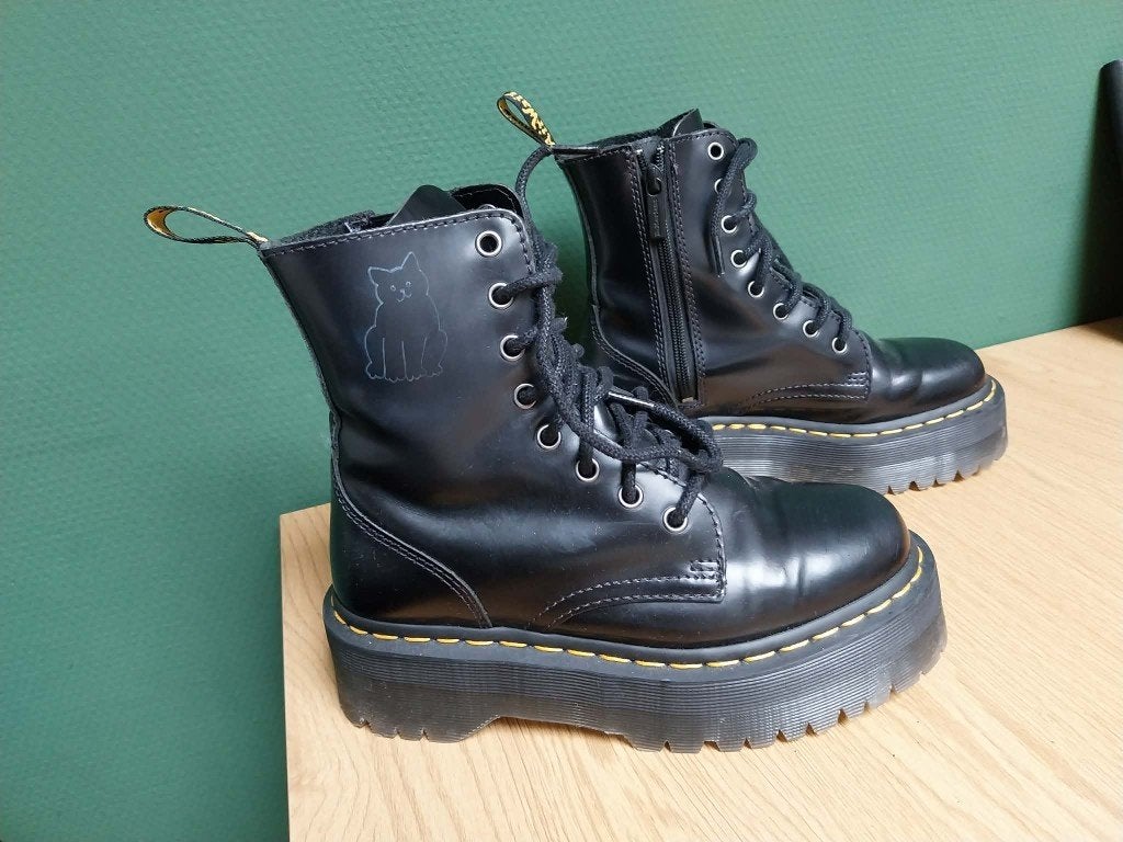 dr Martens lederen zwarte boots maat 37 als nieuw, Zwart, Lage of Enkellaarzen, Ophalen of Verzenden, Zo goed als nieuw