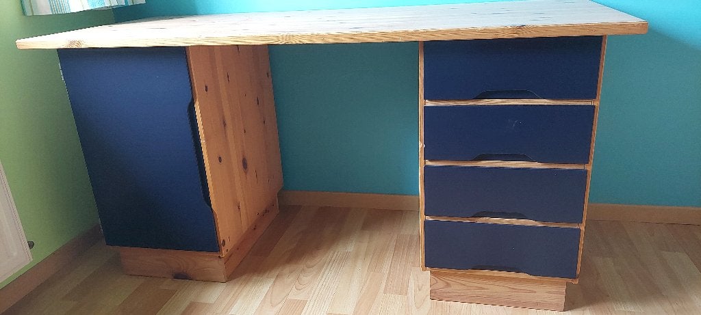 Kantoor 140L/60L/70h, Ophalen, Hout, Zo goed als nieuw, 60 cm