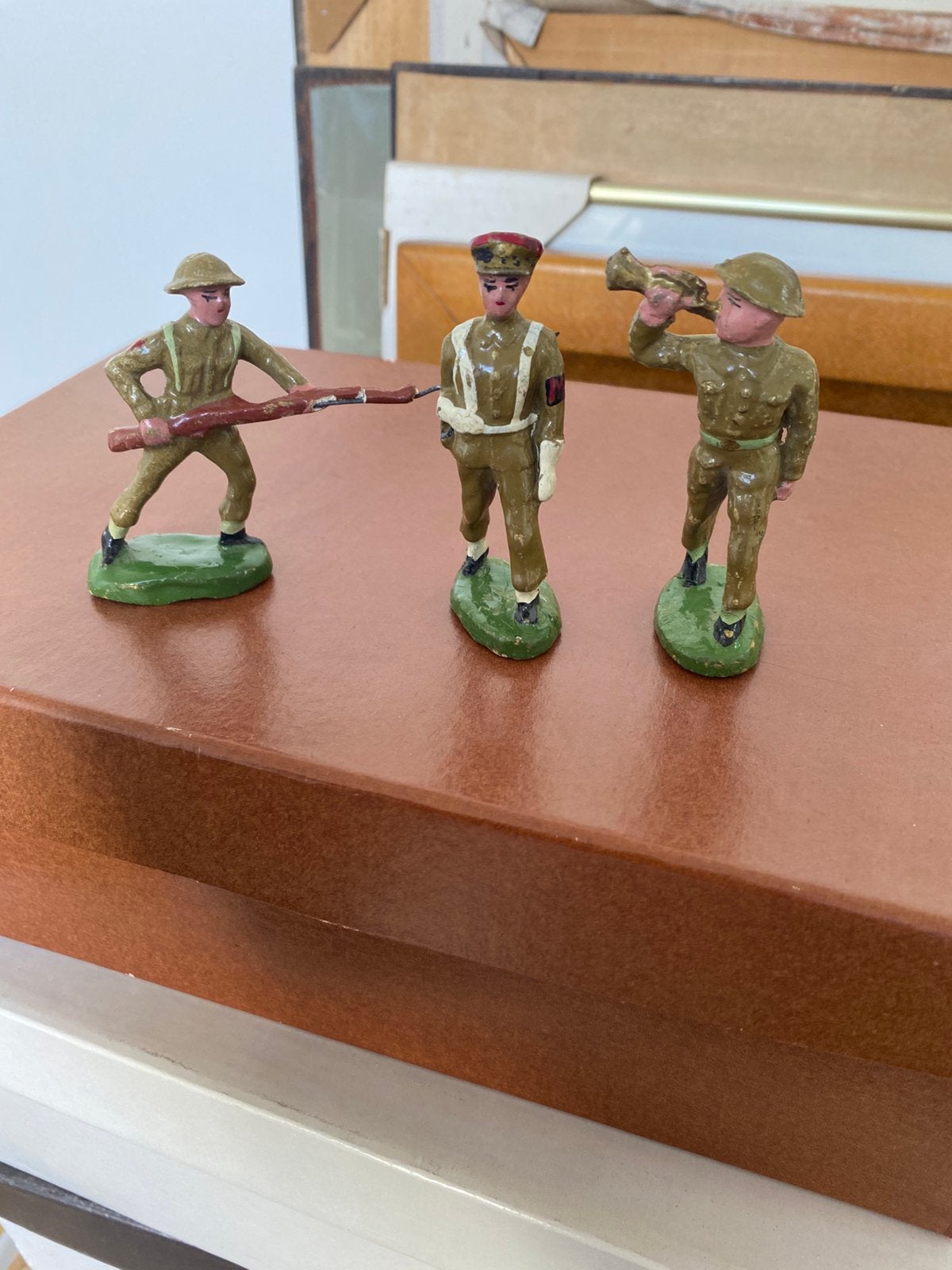 Lot de 3 soldats en plomb vintage H 6 cm, Collections, Enlèvement ou Envoi, Utilisé