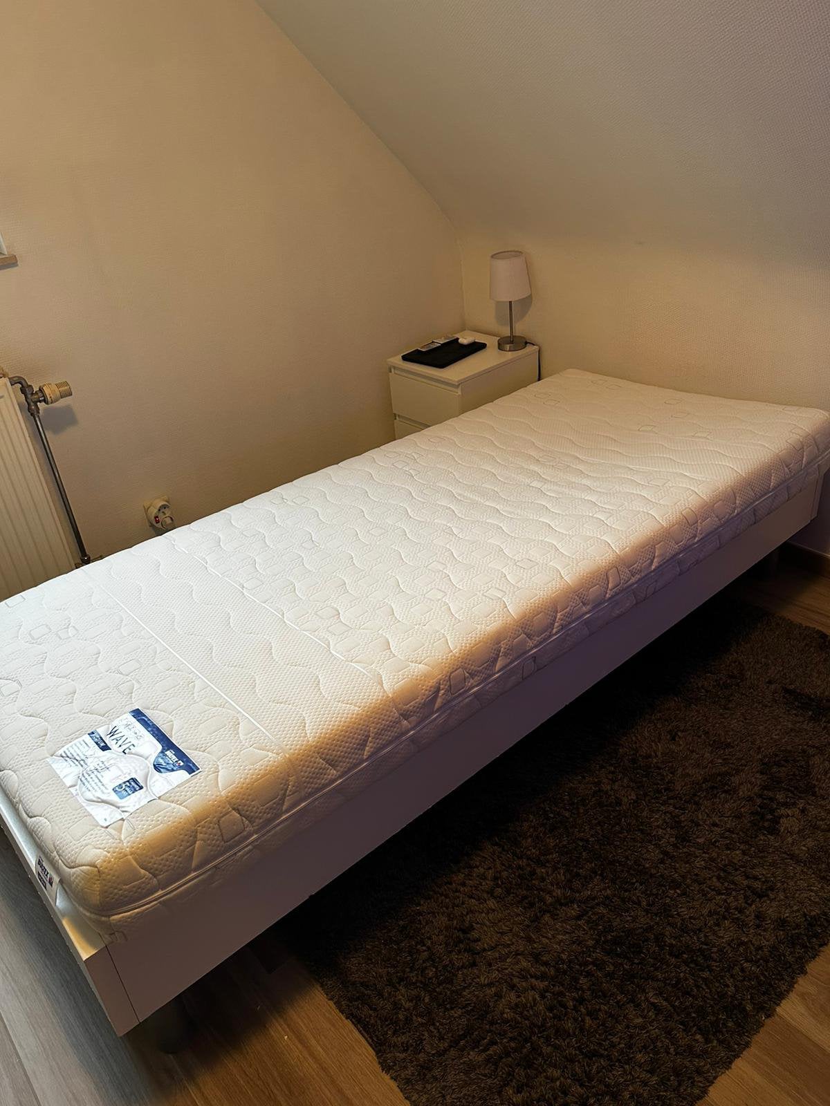 Cadre de lit +sommier+matelas, Maison & Meubles, 90 cm, Enlèvement, Sommier, 200 cm