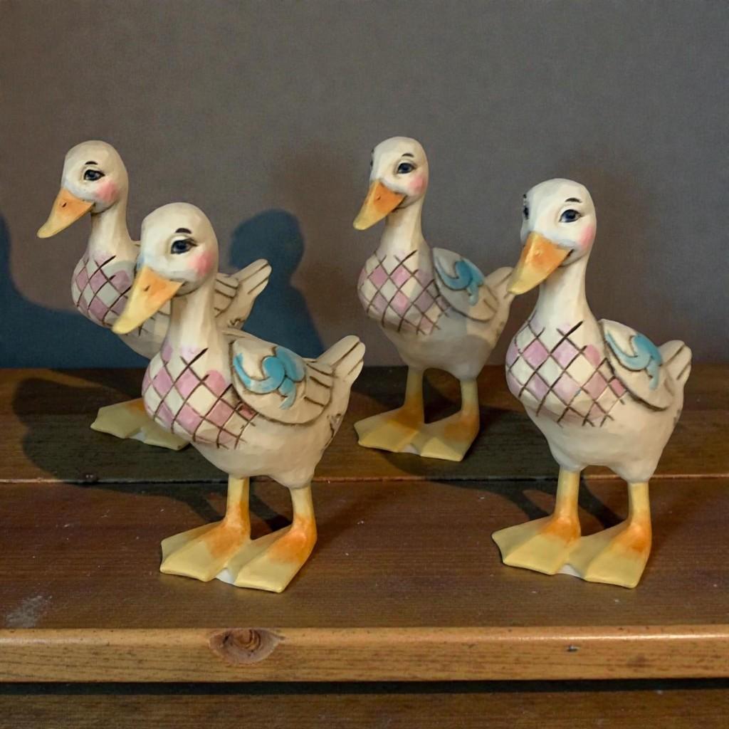 Jim Shore Mini Duck Set de 4 figurines Canards Neufs, Enlèvement ou Envoi, Neuf, Animal