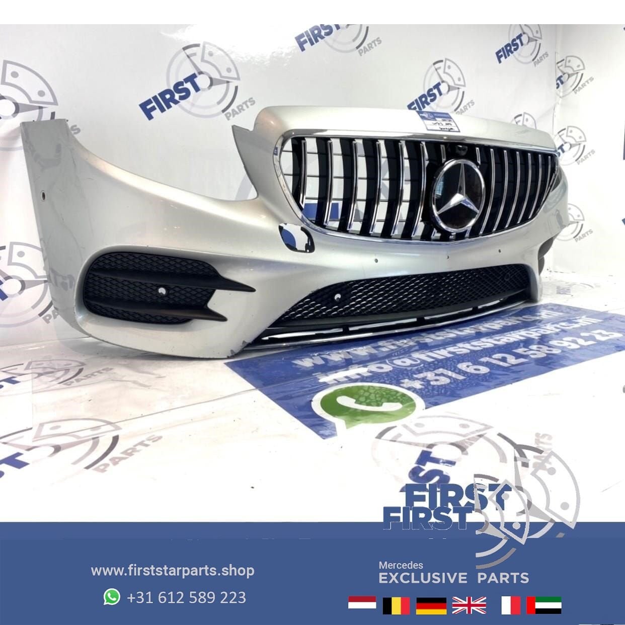 W213 AMG LINE VOORBUMPER + GT PANAMERICANA GRIL Mercedes E K, Utilisé, -, Avant, -