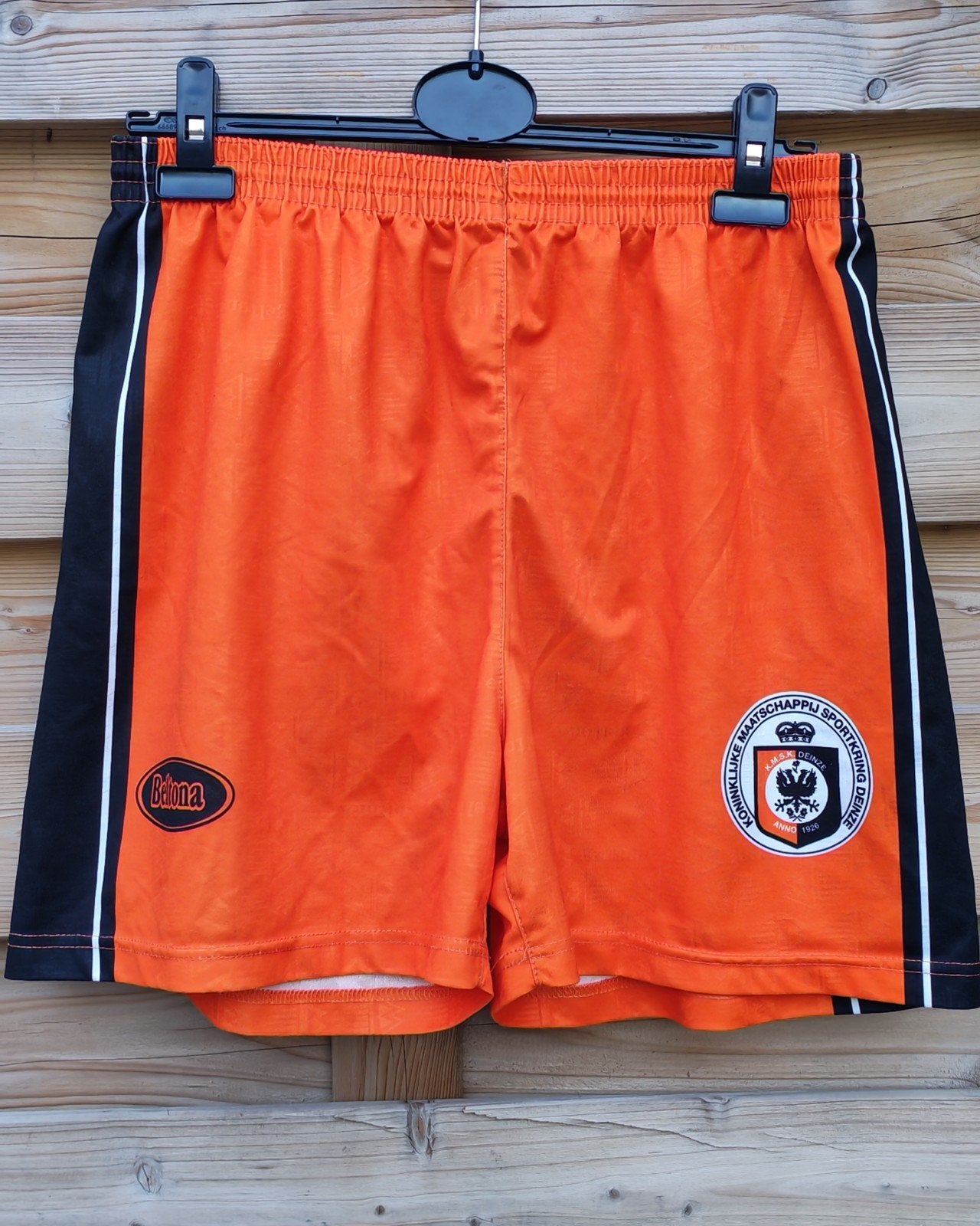 1980-90s KMSK Deinze prachtig vintage voetbalshort beltona, Ophalen of Verzenden