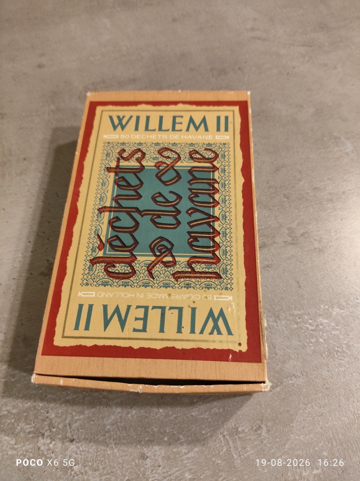 Boîte à cigares vintage Willem II - Déchets de Havane (vide), Enlèvement ou Envoi, Utilisé, Boite à tabac ou Emballage