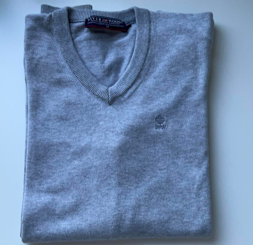 River Woods - grijze pull - 14 jaar, Enlèvement, Comme neuf, Garçon, Pull ou Veste