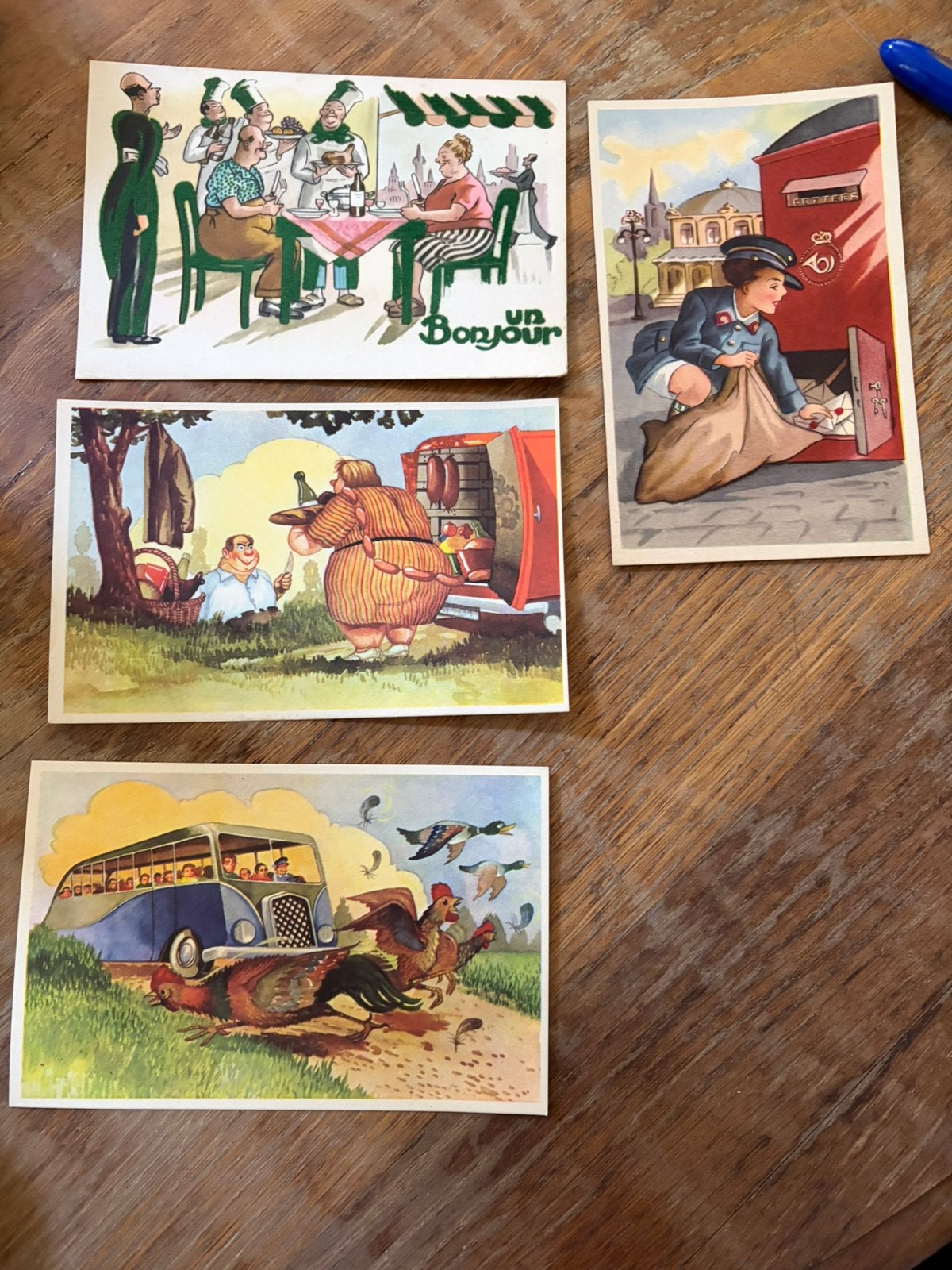 Lot de 4 cartes postales vintage | ARB Brussels, Enlèvement ou Envoi