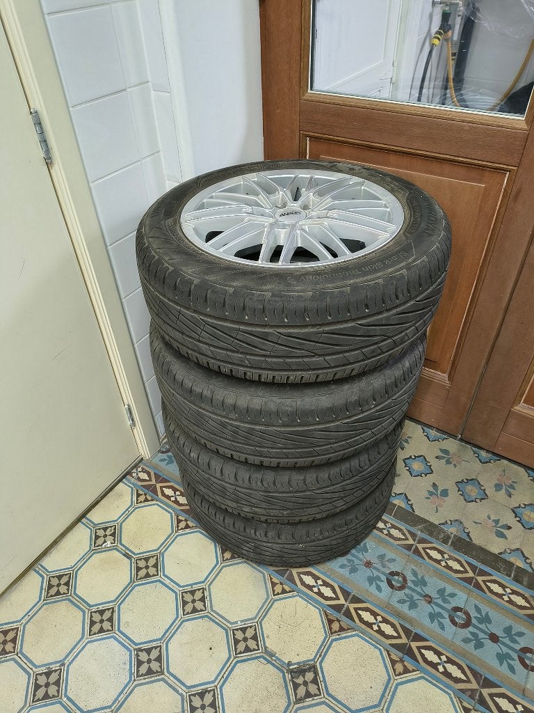 16" wielset en ZOMERbanden, Auto-onderdelen, Banden en Velgen, Ophalen, Gebruikt, 16 inch, 205 mm