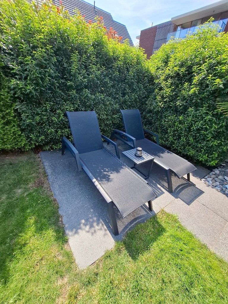 Ligbed, Tuin en Terras, Ophalen, Zo goed als nieuw, Metaal, Verstelbaar
