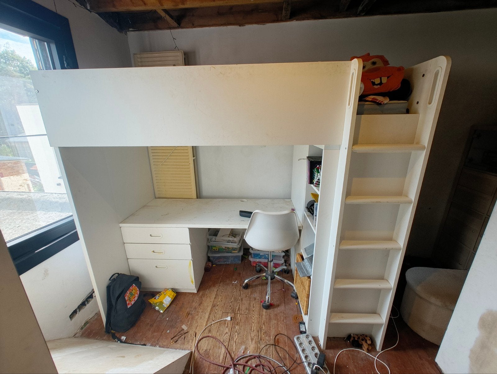 Ikea Stuva Hoogslaper met kast en bureau, Enlèvement, Utilisé, Une personne, Lit mezzanine