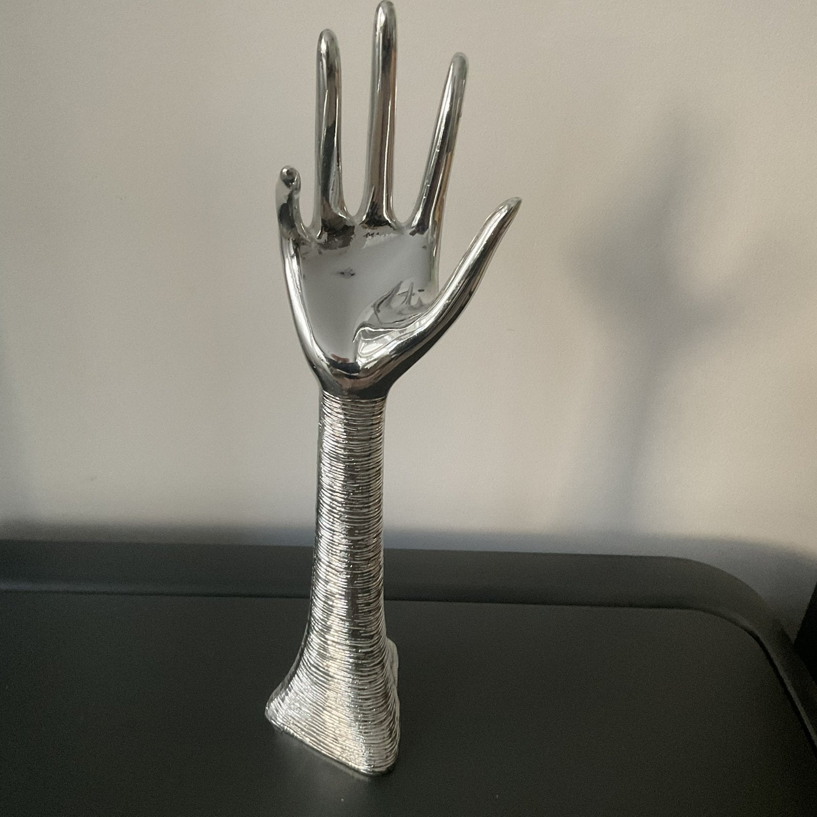Zilverkleurig Hand in kunststof, Ophalen, Zo goed als nieuw